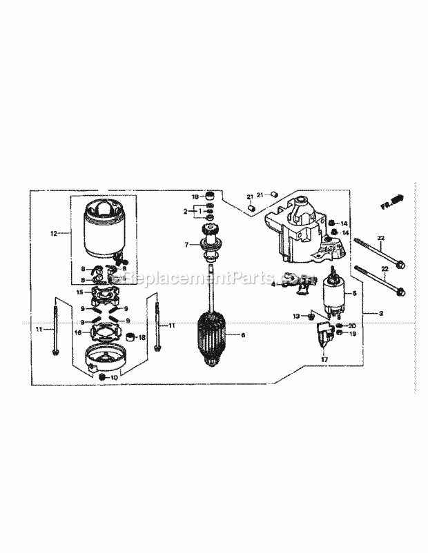 Gxv670 Starter Motor Diagram and Parts List for M54-HN 53BB5ETW750 Cub Cadet Sprayer